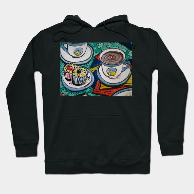 Tea for Three - Tea and Cake Section Hoodie by Heatherian